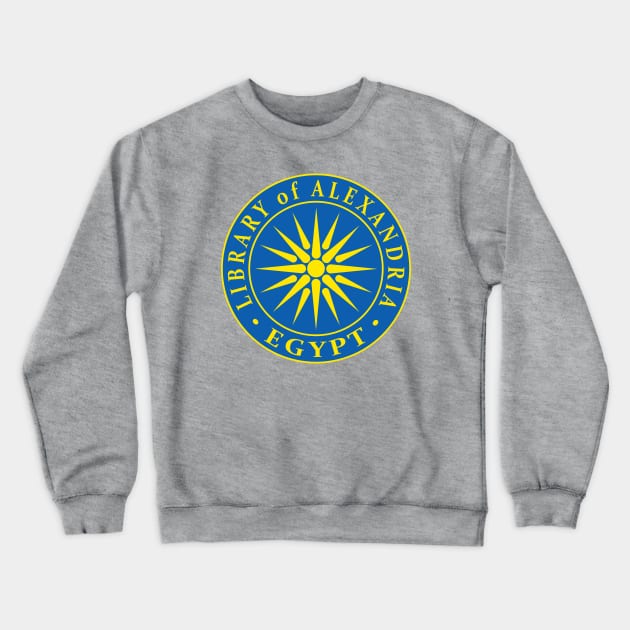 The Library of Alexandria Crewneck Sweatshirt by Lyvershop